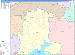 Spring Valley Wall Map Color Cast Style 2026